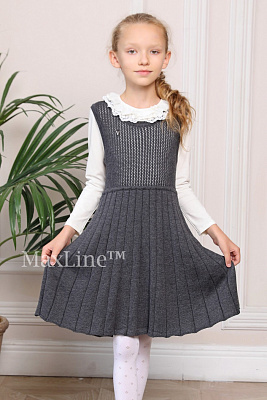 Сарафан школьный для девочки трикотажный 7077
