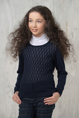 Джемпер для девочки синий 7061
