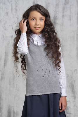 Жилет школьный серый для девочки 7066/5003