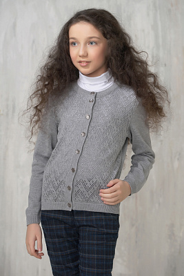 Жакет школьный серый для девочки 213-7069