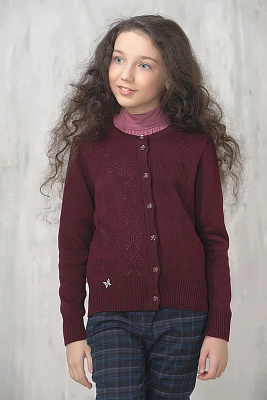 Жакет школьный бордовый для девочки 10030