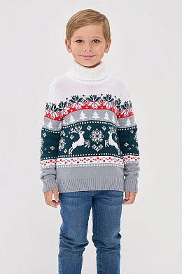 Свитер детский с оленями 98-122 см