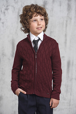 Кардиган школьный бордовый для мальчика 7019/1096
