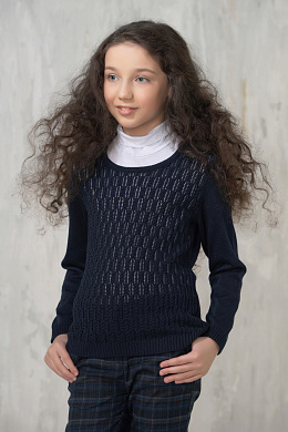 Джемпер для девочки синий 7061